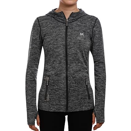 SEEU Laufjacke Damen Sport Sweatshirt voll Reißverschluss