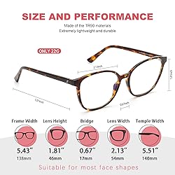 JFXQDR Women's Blue Light Blocking Glasses, TR90