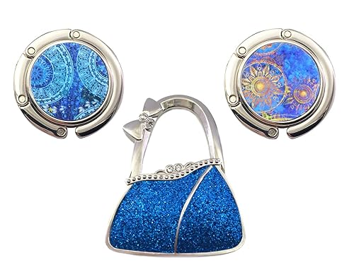 Miuty Purse Hook 3pc Foldable Handbag Hanger Folding Hanging Holder For Table Desk Chair Bar Restaurant Women Bag Storage