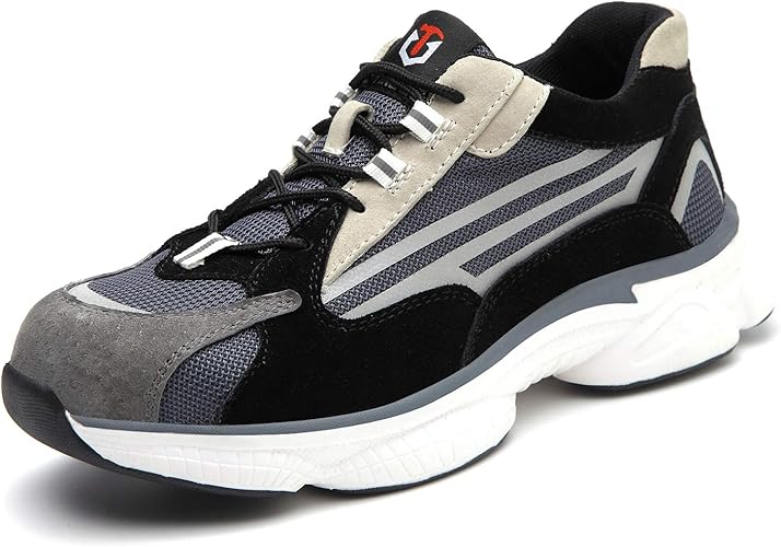 Amazon Emostya 安全靴 作業靴 スニーカー メンズ シューズ 通気 軽量 耐油 防滑 鋼先芯 衝撃吸収 レディース23 29cm Blk Grey Measurement 26 Point 0 Centimeters Emostya 安全靴 作業靴