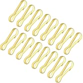 Mini Skater 0.51" Mini Metal Spring Hooks, Tiny Stainless Steel Lanyards Snap Clip Hooks, Keyring Accessory for Purse,Curtains,Jewelry Ring Craft and ID Card Key Chain Clip Parts(Light Gold, 300Pcs)