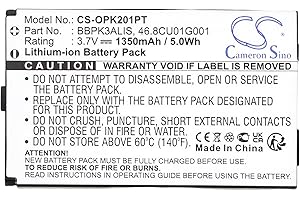 Cameron Sino 1350mAh Replacement Battery for Opt'oma PK201 PK301,fit PartNO BBPK3ALIS 46.8CU01G001 3.7V