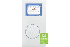 Delta Children Twinkle Stars Crib and Toddler Mattress with Breathable, Removable Machine-Washable Cover - GREENGUARD Gold - Waterproof Baby Bed - Sustainably Sourced Fiber Core - 52”Lx27.5”W, White