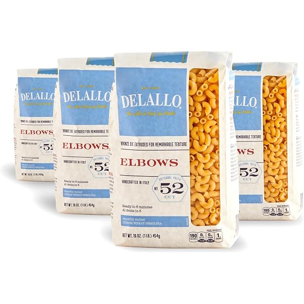 DeLallo Cavatappi Pasta, 1 Pound Bag, Made With Only 100% Durum Wheat Semolina Flour, Spiral Shape Noodles, Made In Italy, 4 Pack