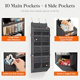 Lifewit Over the Door Storage 10-Section Clear Organizer 40 lb Load Grey view 3