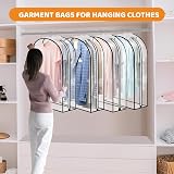 Dntorx 4 Pack Full Clear Garment Bags 50 x 24 x 10 Inch Side Zip view 7