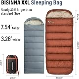 BISINNA XXL Sleeping Bag Big and Tall 3-4 Season Waterproof Lightweight view 2