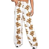 Verdusa Women's Fuzzy Plush Warm Pajama Pants Fleece Lounge Sleepwear Teddy Pj Bottoms Cozy Loungewear