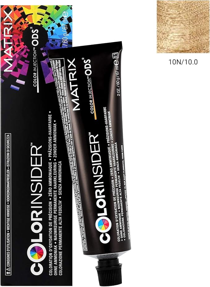 Matrix Color Insider 10GV/10.32 – Extra Helles Blond Mit Golden-violetten Reflexen, Deckt Weißes Haar Bis 100%
