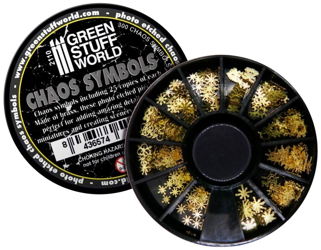 Green Stuff World Chaos Runes and Symbols for Dioramas, Miniatures 2110