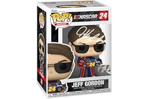 HOFSM.COM HALL OF FAME SPORTS MEMORABILIA Jeff Gordon #24 Facsimile Signed Reprint Laser Autographed Funko POP! NASCAR Figurine with Protector Case
