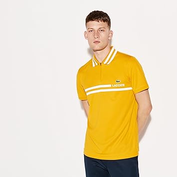 t shirt lacoste homme jaune