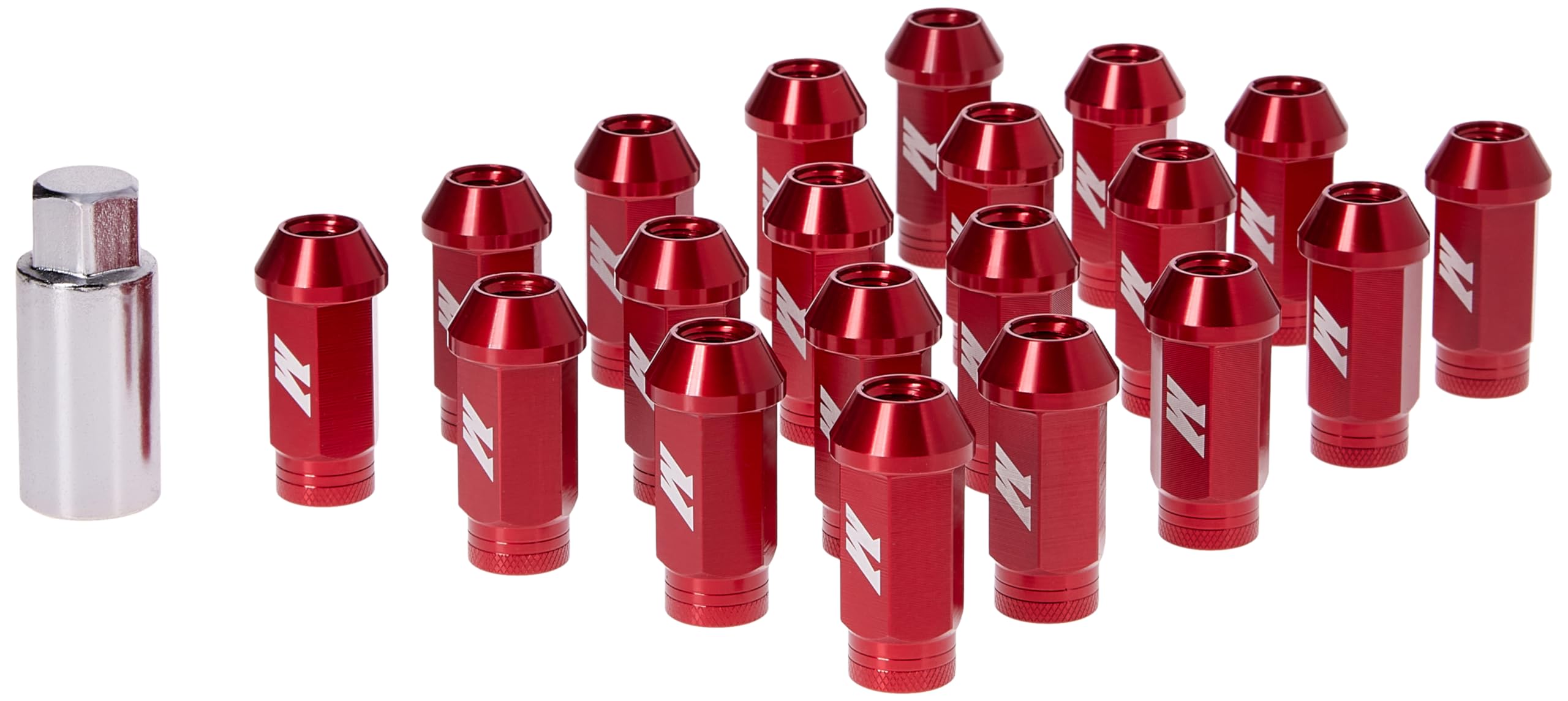 Mishimoto MMLG-15-LOCKRD Aluminum Locking Lug Nuts, M12 x 1.5, Red