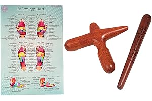 CCcollections Wood Therapy Massage Tools, Reflexology Wooden Stick Tool, Traditional Equipment for Relieving Muscle Pain Body