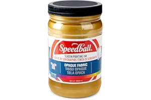 Speedball 004828 Opaque Fabric Screen Printing Ink, 32 fl. oz., Gold