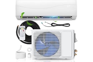 SIMOE 23000BTU MINI Split Air Conditioner and Heater, Saving Energy Ductless AC Unit with 2 Ton Heat Pump, Ductless Inverter System and Installation Kit Rooms up to 1500 Sq.Ft, 208-230V, 18.5 SEER2