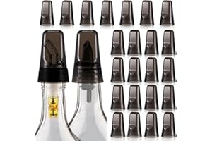 25 Pieces Pour Spout Cover, Universal Dust Caps for Pourers Translucent Plastic Dust Cover for Bottle Caps, Liquor Bottle Cov