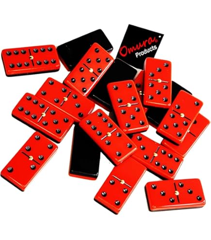 Amazon.com: OMURA Games | Acrylic Double 6 Jumbo Dominoes Set