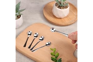 15Pcs Tiny Stainless Steel Spoons for Spice Jars 3 Inch Reusable Mini Condiment Spoons Cute Seasoning Little Spoon for Sugar 