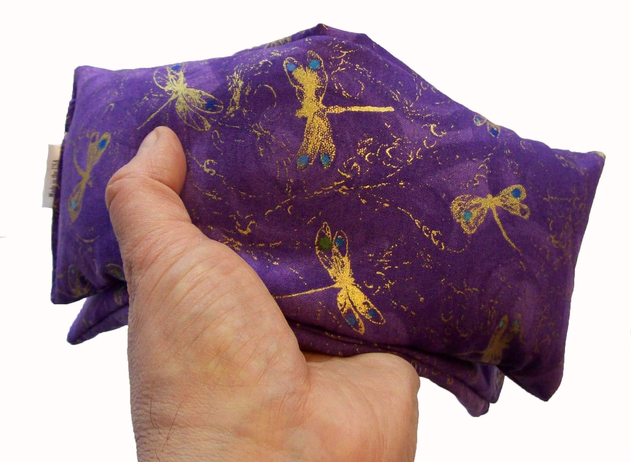 Flax seed eye pillow scented with lavender buds. Health