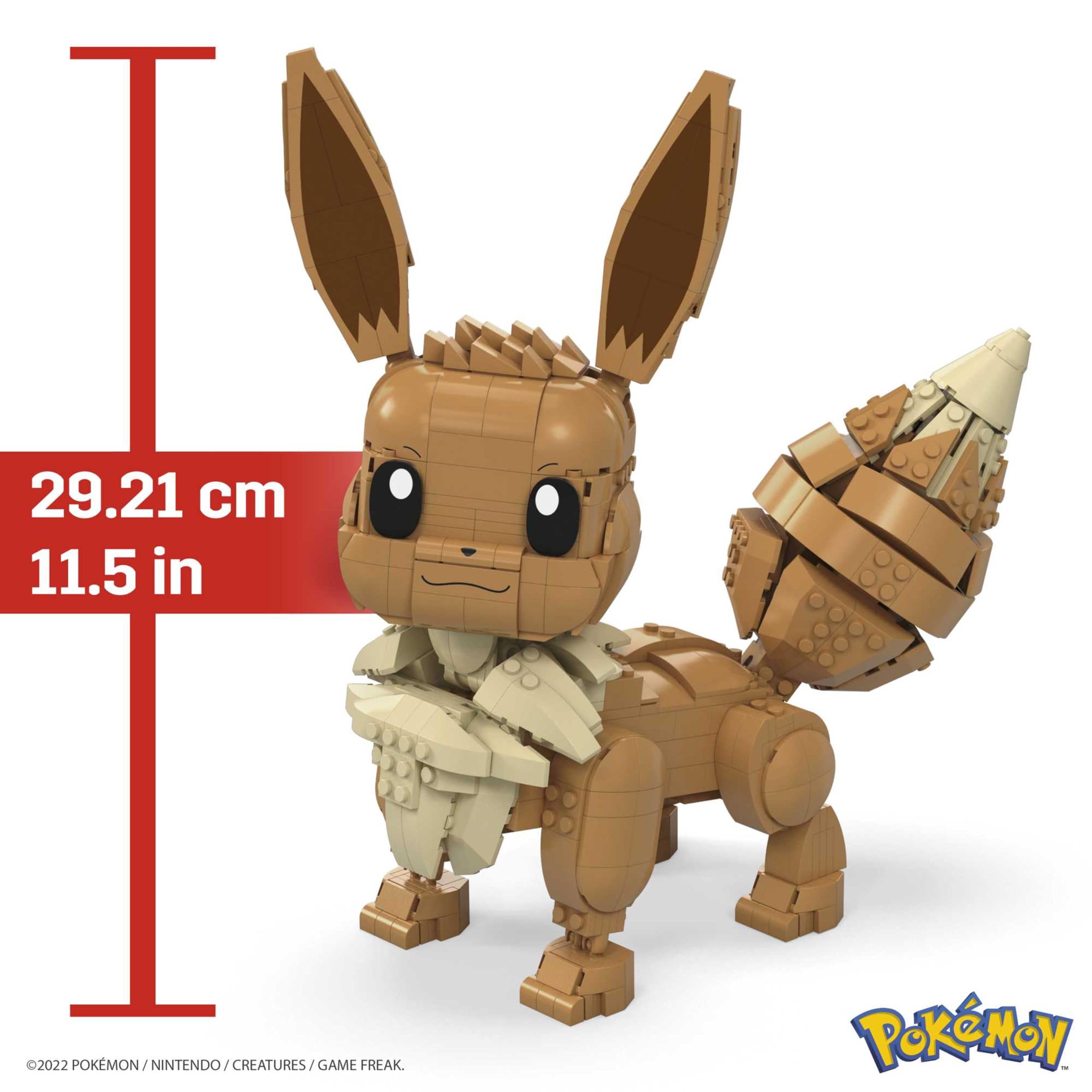 MEGA Pokémon Building Toys Set Jumbo Eevee with 824 Pieces, Articulated and Poseable, 11 Inches Tall, for Kids