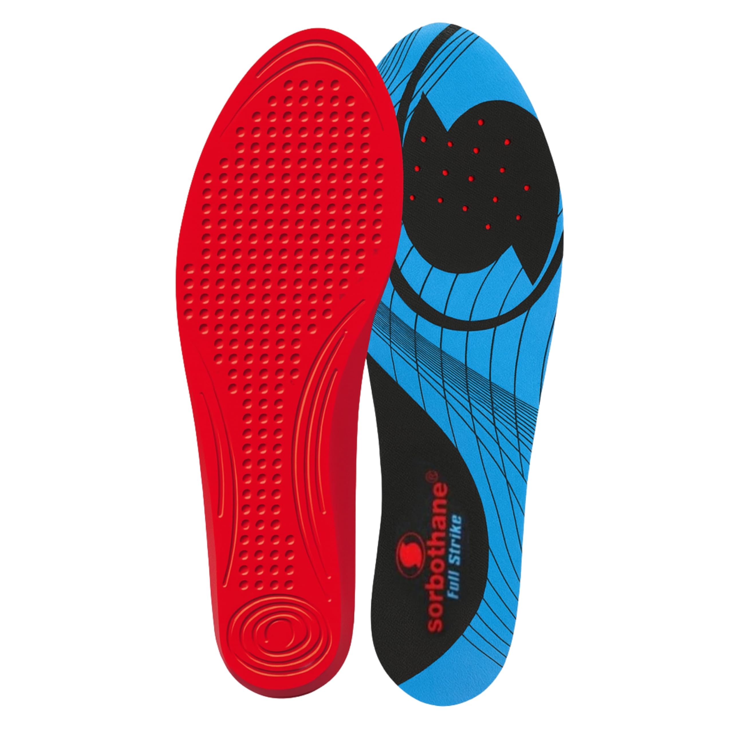 SORBOTHANE Shock Stopper Insoles Men & Women – Full-Length Shock Absorbing Full Strike Insoles for Running, Football, Tennis & High-Impact Sports – Antibacterial, Trim-to-Fit Inserts – Sizes 3-12.5UK