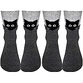 Zobiuiu Womens Cat Socks Cute Gifts funny cat socks womens size 9-11 birthday gifts for women