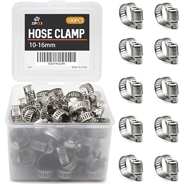 24 Colliers De Serrage à Vis Sans Fin Uxcell - Acier Inox, Ajustable 1-1/4" à 1-3/4"