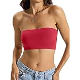 EasyGala Womens Double Lined Tube Tops Crop Tank Top Non-Padded Strapless Bandeau Shirts Sexy Going Out Tops Summer 2026