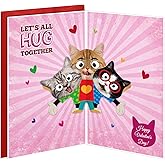 D24TIME Funny Valentines Day Cards Gifts for Him Her Boyfriend Girlfriend Husband Couple Valentines Anniversary Love Card Gift for Kids Family Friends Cat Lovers Birthday Greeting Cards with Envelopes