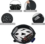 WANDF Drawstring Backpack Sports Gym Sackpack with Mesh Pockets Black view 3