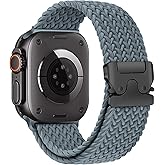 Braided Solo Loop for Apple Watch Ultra 3/2 Bands 49mm 46mm 45mm 44mm 42mm Men/Women,Parachute Buckle Stretchy Elastic Nylon Sport Strap Wristband for iWatch Bands Series 11 10 9 8 7 6 5 4 3 SE3/2
