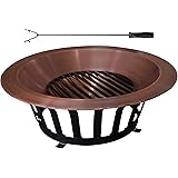 Amazon Com 39 Solid 100 Copper Fire Pit Bowl Wood Burning