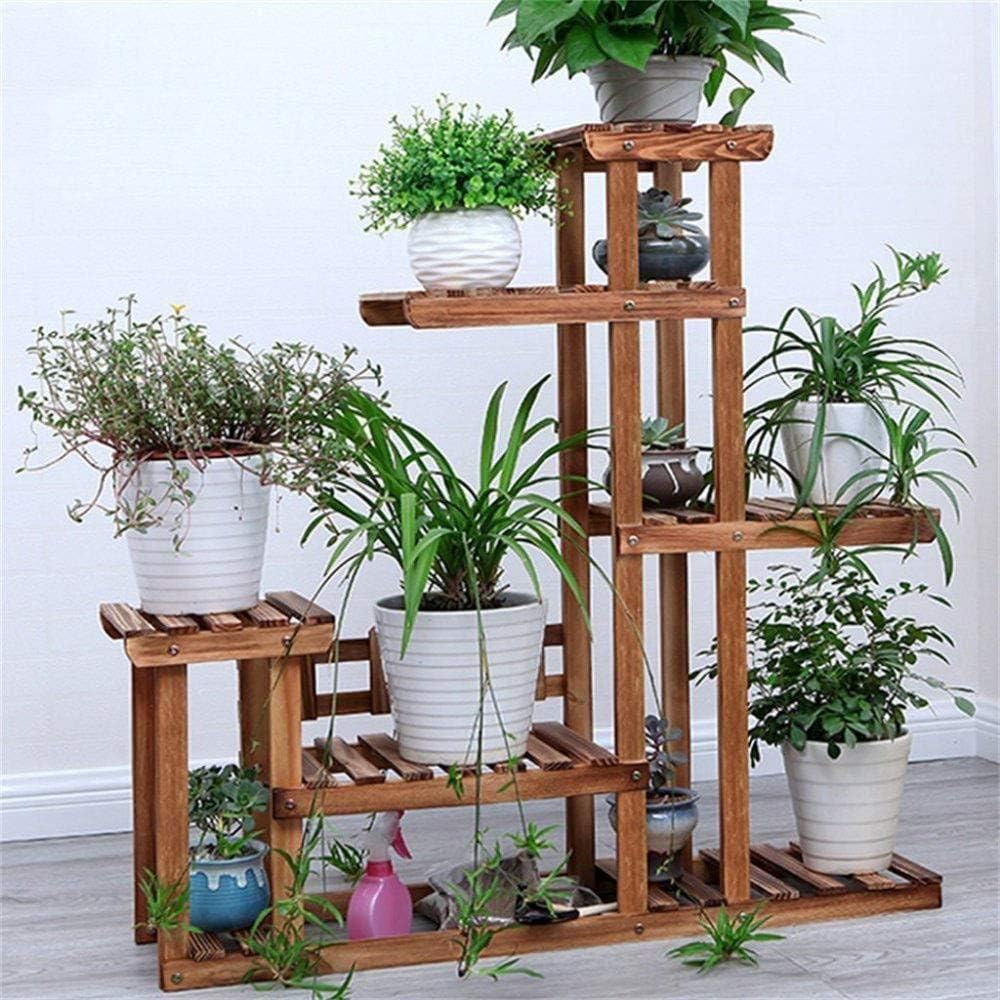 ANXWA Estantería para Plantas Soporte De Madera para Flores con 6 ...
