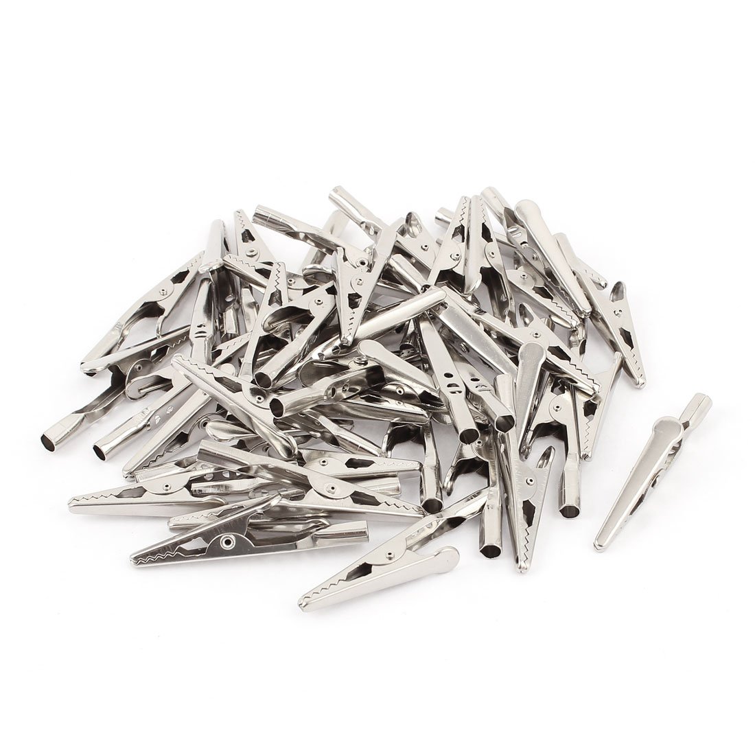 Sourcingmap 45 Pcs Non-Insulated Test Crocodile Alligator Clips Clamps Clamp