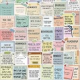 Reminder Motivational Stickers, 50PCS Self-Inspirational Waterproof Stickers for Water Bottles Laptop Scrapbook, Note-to-self Positive Aesthetic Decals for Teens Adults Students (Reminder)
