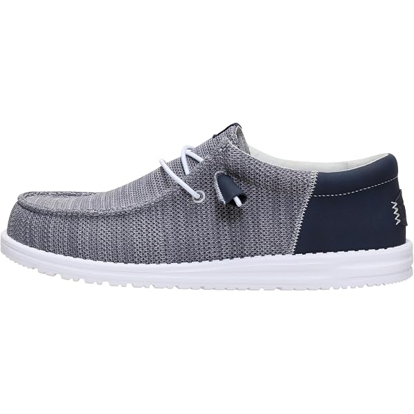 Hey Dude Wally Funk Men Loafer Size 10 Casual Slip On Gray Blue Textile Men main image 2