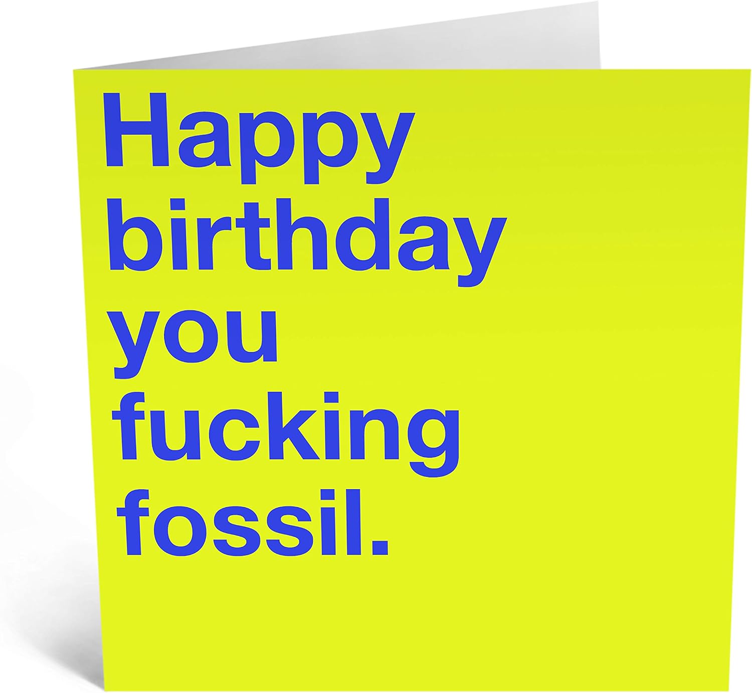 Ageing Joke Birthday Card, โYou F**king Fossilโ, Hilarious Greeting Card for Friends Bestie, Brother, Sister, Sibling