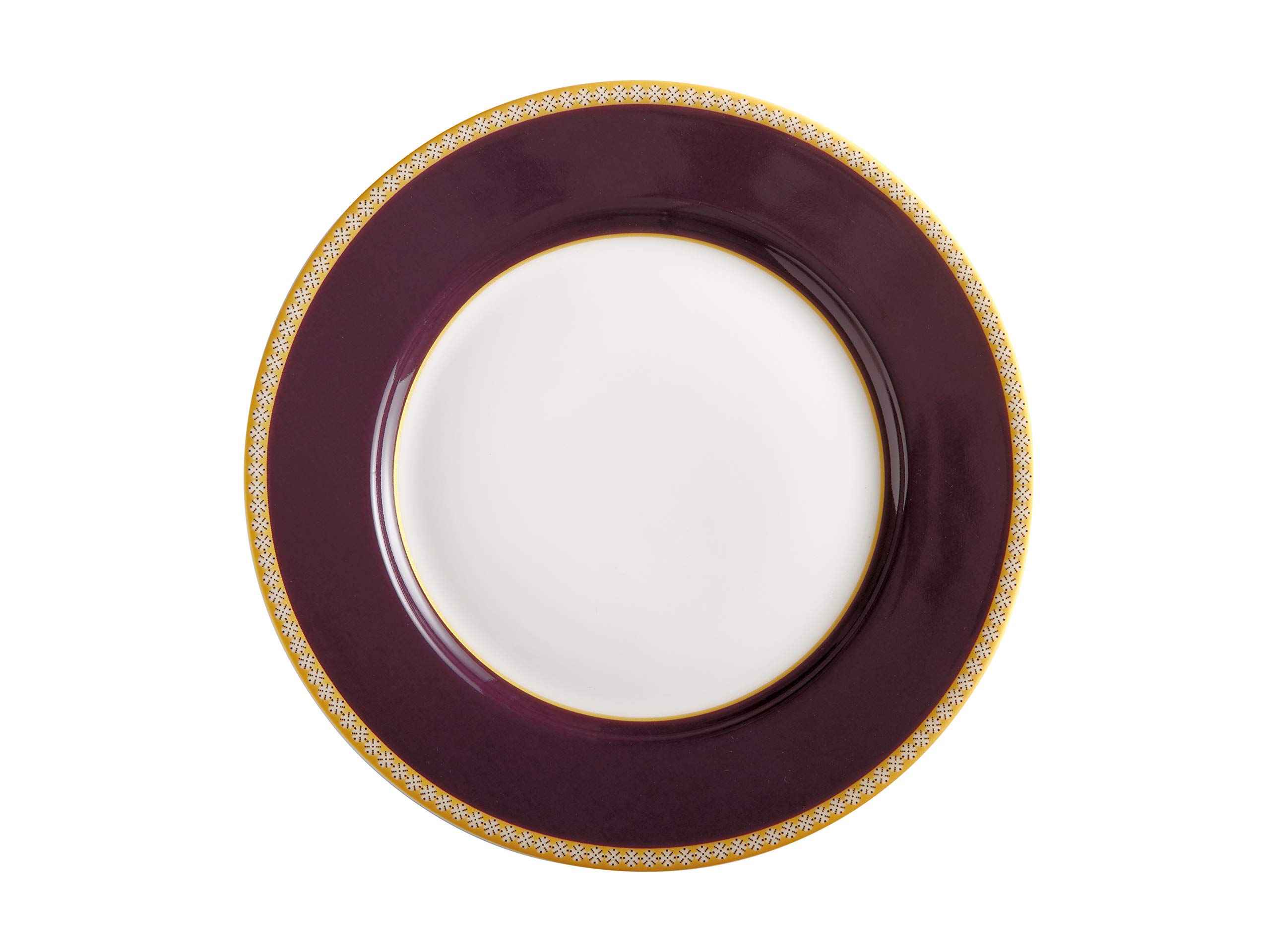 Maxwell & Williams Teas & C’s Kasbah Cake Plate in Gift Box, Classic Rim Style, Porcelain, Violet, 19.5 cm