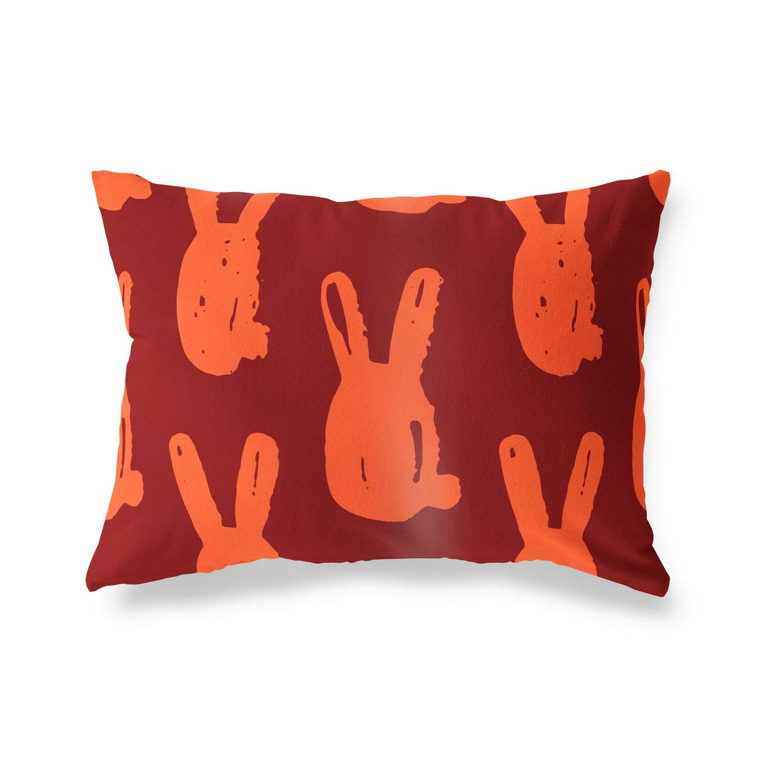 Bonamaison Decorative Cushion Cover Orange & Bordeux, Throw Pillow Covers, Home Decorative Pillowcases for Livingroom, Sofa, Bedroom, Size: 35x50 Cm - Designed and Manufactured in Turkey