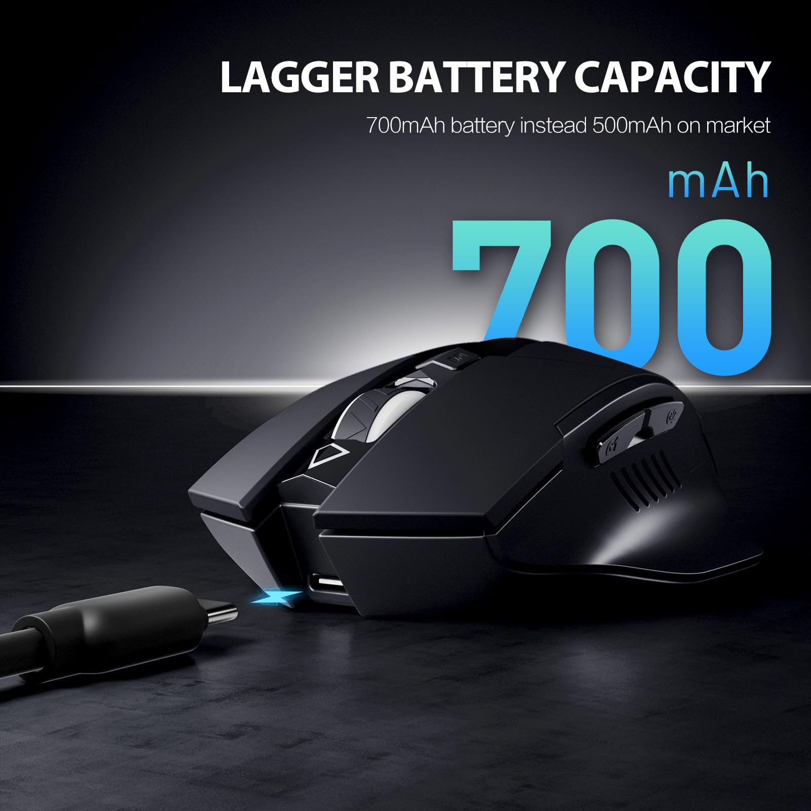INPHIC PM6 F1 2.4G Wireless Mouse Rechargeable 500mAh Ergonomic Silent Gaming Mouse Adjustable 1600 Dpi Optical Mice For Laptop Pc With Usb Nano Receiver I3237189009