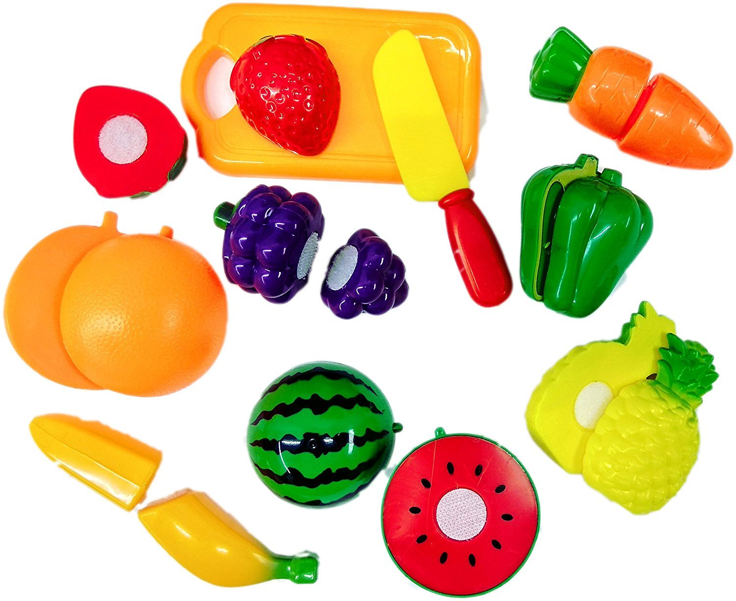 sliceable fruits vegetables set