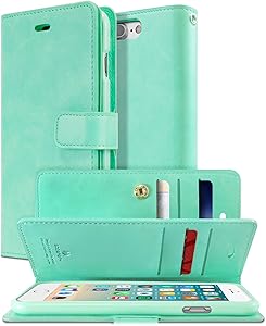 Goospery Mansoor Wallet for Apple iPhone 8 Plus Case (2017) iPhone 7 Plus Case (2016) Double Sided Card Holder Flip Cover (Mint) IP7P-MAN-MNT
