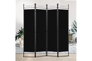 Room Divider Folding Privacy Screens 6 Ft Tall Partitions Wall Dividers, 4 Panel Portable Divider for Room Separation Fabric 