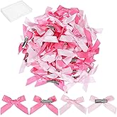 Classicseali 60PCS Mini Hair Bows,Satin Pink Bow Hair Clip,2 Color Small Pink Bows,Cute Mini Bow Clips Accessories for Women Girls,for Everyday use,Weddings, Birthday Parties, Concerts, Christmas
