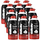 Gillette Foamy Regular Shaving Cream, Pack of 12, 11 oz each