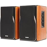 Edifier R1380DB Active Bluetooth Bookshelf Speakers - Optical/Coaxial Input - 2.0 Wireless Studio Monitor Speaker - 42W RMS - Wood Grain