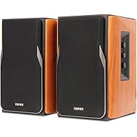 Edifier R1380T Powered Bookshelf Speakers, 2.0 Stereo Active Near Field Monitors, Studio Monitor Speaker, 42 Watts RMS - Wood