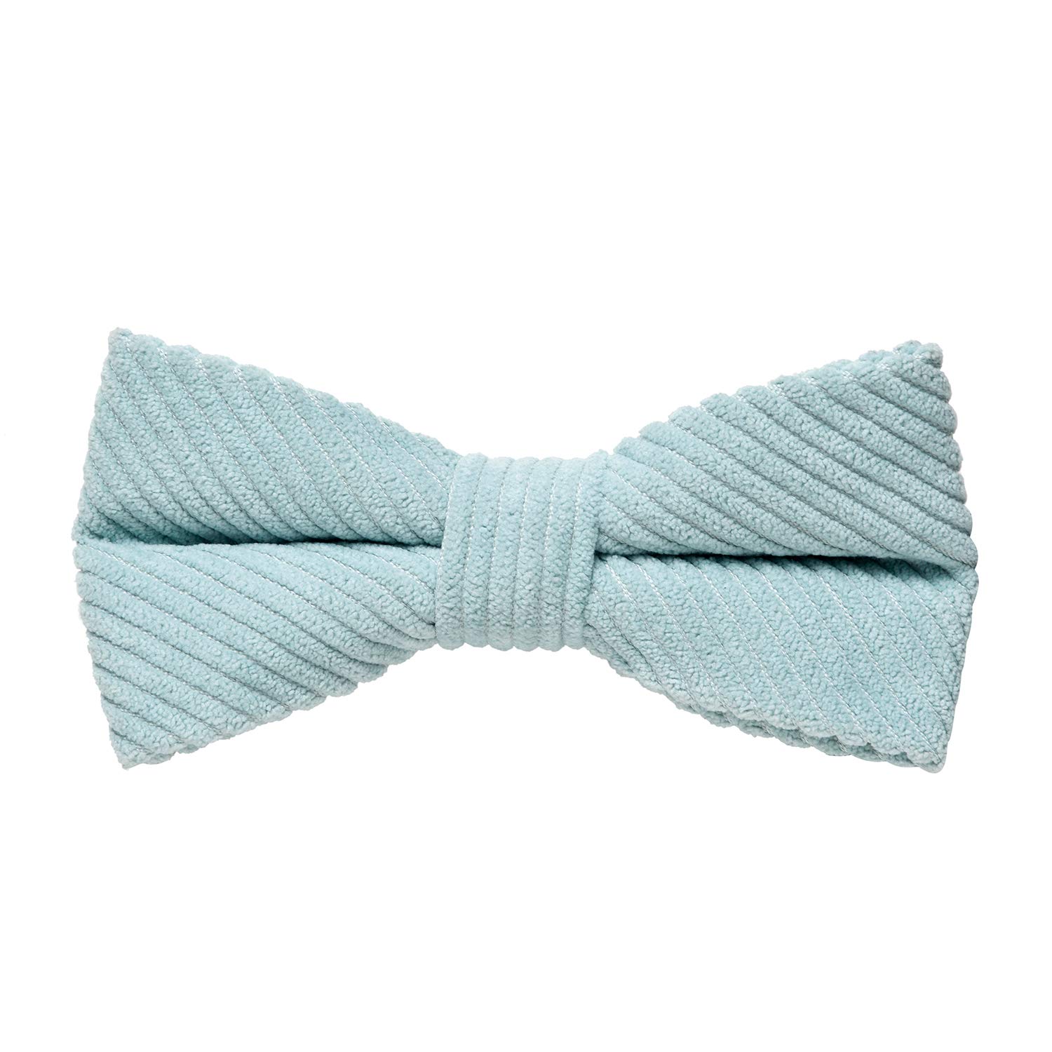 MASADA corduroy bow tie light blue - men's accessory in vintage-look, continuously adjustable, handmade with hook closure - 12 x 6 cm