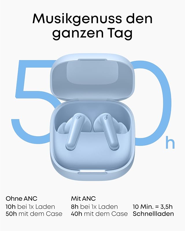 by Anker P31i kabellose Bluetooth-Kopfhörer, Hi-Res Sound, Blau
